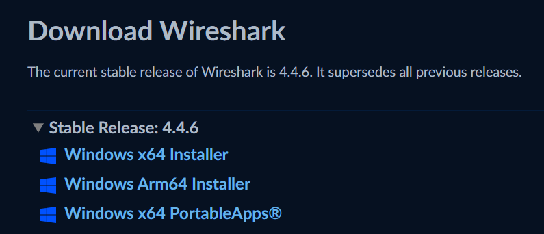 download wireshark
