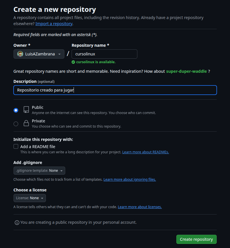creando repositorio en github