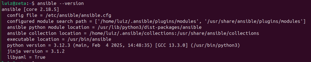 verificamos que ansible quedo instalado