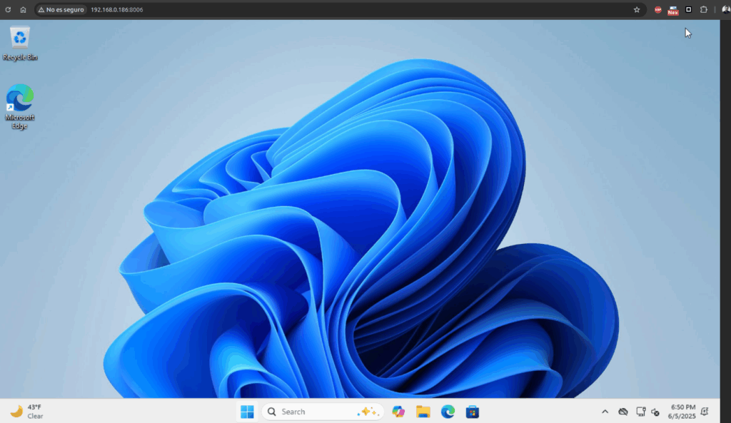 windows 11 sobre docker