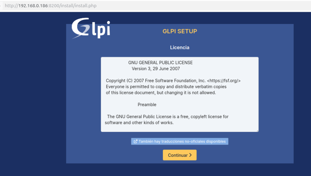 licencia glpi