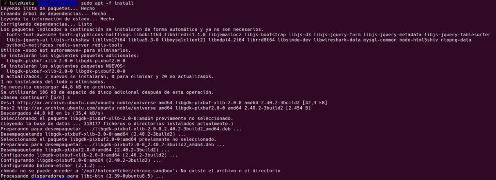 completando librerias de balena etcher