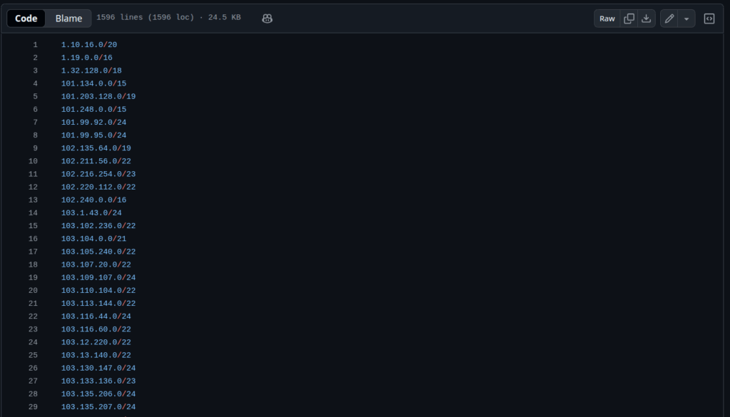 ejemplo de ips actualizadas para bloquear gracias a spamhaus