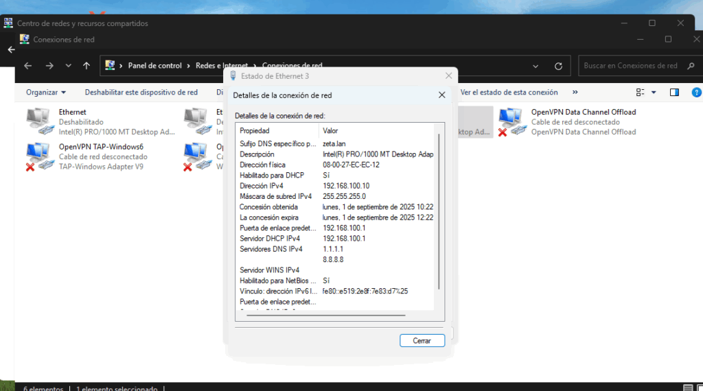 red invitados con su dhcp funcionando