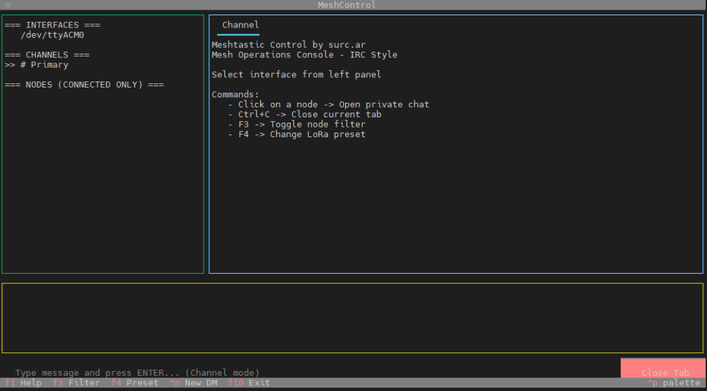 meshtastic control sobre raspberry