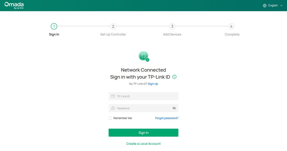 Primer paso: entrar con TP-Link ID o crear una cuenta local