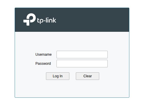 Pantalla de login del ER605