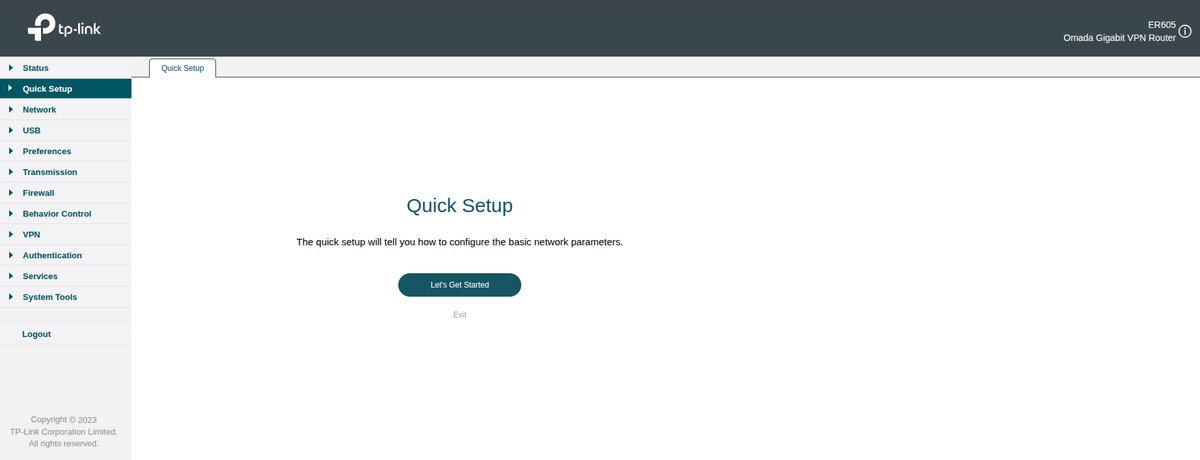 Inicio del asistente Quick Setup